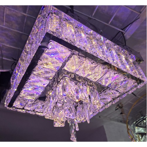 Kристален полилей 6269-300 CH, KARE хром, led 50W,RGB диоди, 3000k ...